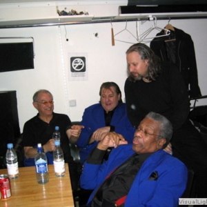 Backstage with a few of the Funk Brothers